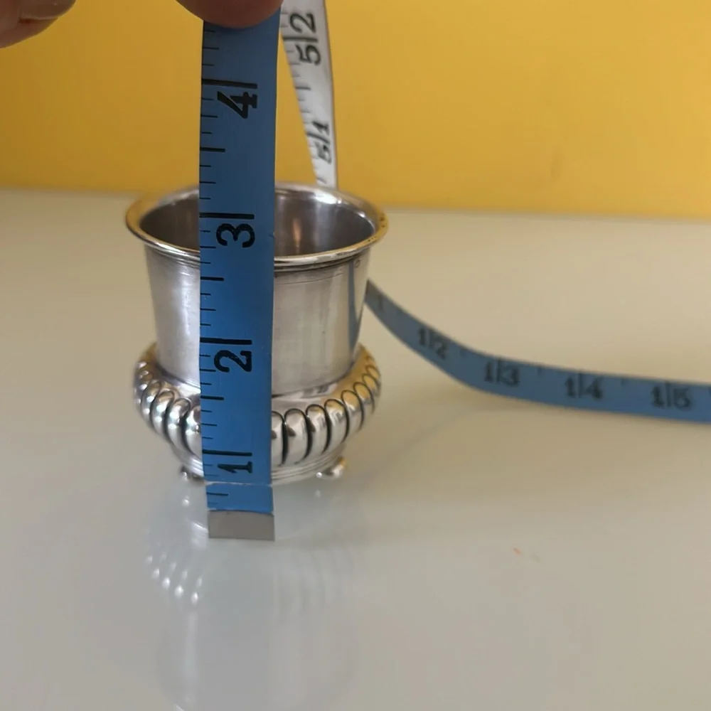 Vintage  Sheffield England Silver Plate Beaker Drinking Cup Container